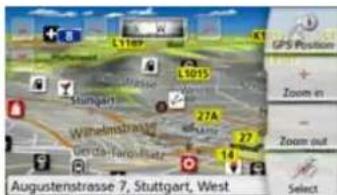 GPS Position + Zoom in - Zoom out Select Augustenstrasse 7, Stuttgart, West