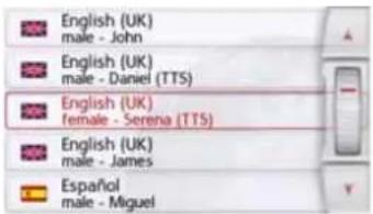 English (UK) male - John English (UK) male - Daniel (TTS) English (UK) female - Serena (TTS) English (UK) male - James Español male - Miguel