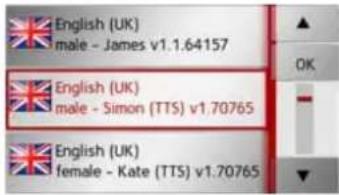 English (UK) male - James v1.1.64157 English (UK) male - Simon (TTS) v1.70765 English (UK) female - Kate (TTS) v1.70765