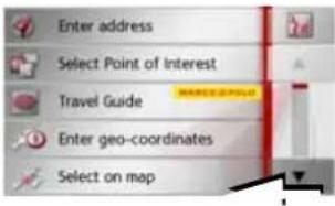 Enter address Select Point of Interest Travel Guide Enter geo-coordinates Select on map
