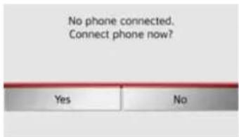 No phone connected. Connect phone now? Yes No