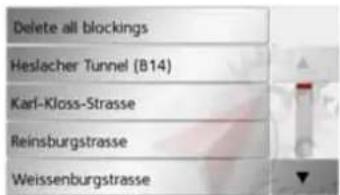 Delete all blockings Heslacher Tunnel (B14) Karl-Kloss-Strasse Reinsburgstrasse Weissenburgstrasse