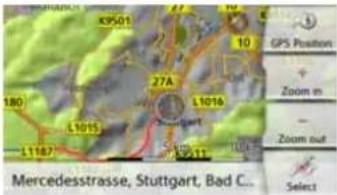 K9501 180 L1015 L1187 27A L1016 GPT GPS Position + Zoom in - Zoom out Mercedesstrasse, Stuttgart, Bad C. Select