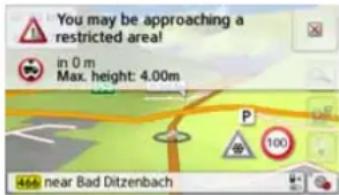 You may be approaching a restricted area! in 0 m Max. height: 4.00m P 100 466 near Bad Ditzenbach
