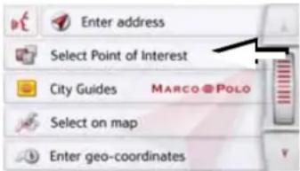 Enter address Select Point of Interest City Guides MARCO@POLO Select on map Enter geo-coordinates
