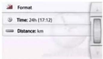 Format Time: 24h (17:12) Distance: km