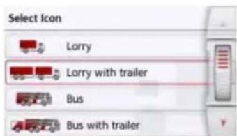 Select Icon Lorry Lorry with trailer Bus Bus with trailer