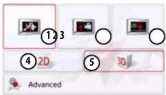 ① 2 3 ④ 2D ⑤ 3D Advanced