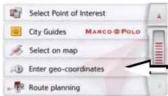 Select Point of Interest City Guides MARCO@POLO Select on map Enter geo-coordinates Route planning