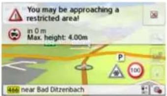 You may be approaching a restricted area! in 0 m Max. height: 4.00m P 100 near Bad Ditzenbach