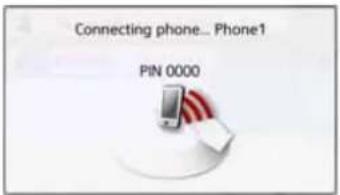 Connecting phone... Phone1 PIN 0000