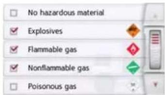 No hazardous material Explosives Flammable gas Nonflammable gas Poisonous gas