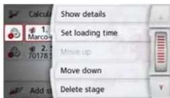 Calculate 1. Marco 2. 70178 Add st Show details Set loading time Move up Move down Delete stage