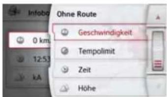 Infob Ohne Route Geschwindigkeit Tempolimit Zeit Höhe