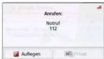 Anrufen: Notruf 112