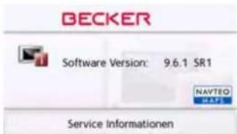 BECKER Software Version: 9.6.1 SR1 NAYTEO MAPS Service Informationen