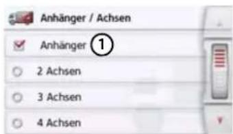 Anhänger / Achsen Anhänger ① 2 Achsen 3 Achsen 4 Achsen