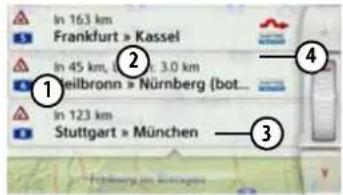 In 163 km Frankfurt » Kassel In 45 km, L. 3.0 km Seilbronn » Nürnberg (bot... In 123 km Stuttgart » München ① ② ③ ④