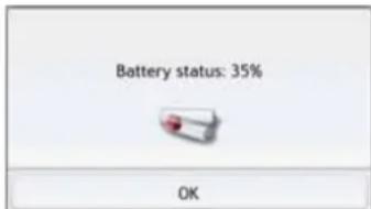 Battery status: 35% OK