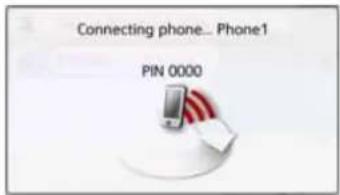Connecting phone... Phone1 PIN 0000