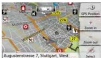GPS Position + Zoom in - Zoom out Select Augustenstrasse 7, Stuttgart, West