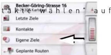 Becker-Göring-Strasse 16 Letzte Ziele Kontakte Eigene Ziele Geplante Routen