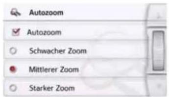 Autozoom ✓ Autozoom ○ Schwacher Zoom ● Mittlerer Zoom ○ Starker Zoom