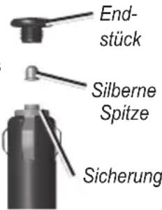 End- stück Silberne Spitze Sicherung