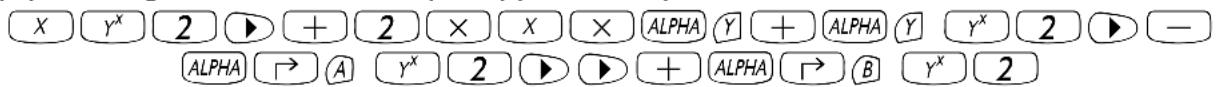 X Y^X 2 ▶ + 2 X X X ALPHA Y + ALPHA Y Y^X 2 ▶ - ALPHA → A Y^X 2 ▶ + ALPHA → B Y^X 2