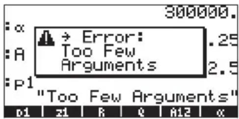 :α :A :P1 + Error: Too Few Arguments .25 2.5 "Too Few Arguments" D1 Z1 R Q A12 α