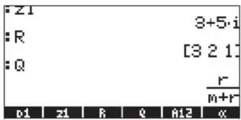 z1 R Q 3+5·i [3 2 1] r m+r D1 Z1 R Q A12 α