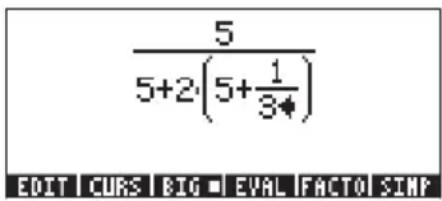 5 5+2(5+1/3) EDIT | CURS | BIG ■ EVAL | FACTO | SIMP