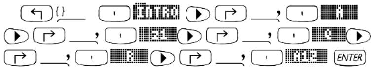 Diagram showing various directional and symbolic icons with arrows, circles, and text labels like 'ENTER' and '→'