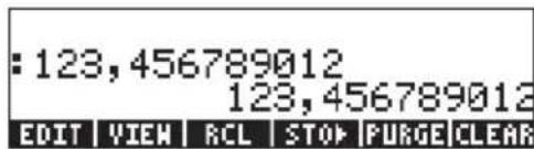 :123,456789012 123,456789012 EDIT VIEW RCL STOP PURGE CLEAR