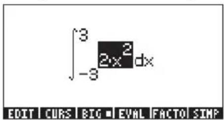 ∫3 -3 2x² dx EDIT CURS BIG EVAL FACTO SIMP