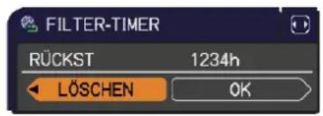 FILTER-TIMER RÜCKST 1234h LÖSCHEN OK