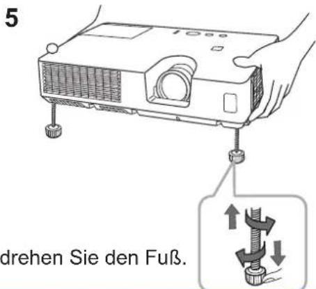 5 drehen Sie den Fuß.
