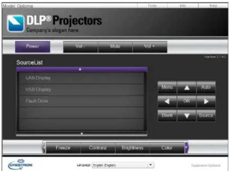 OPTOMA EX665UTis - Crestron RoomView - 1
