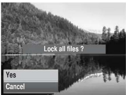 Lock all files ? Yes Cancel