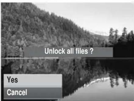 Unlock all files ? Yes Cancel