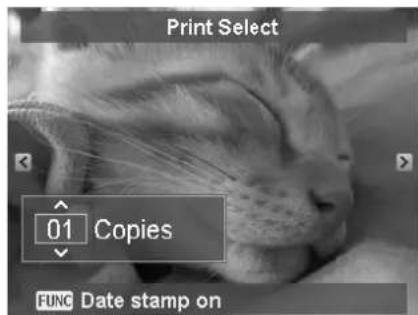 Print Select 01 Copies FUNC Date stamp on