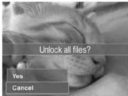 Unlock all files? Yes Cancel
