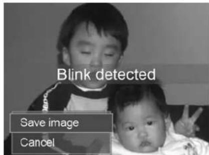 Blink detected Save image Cancel