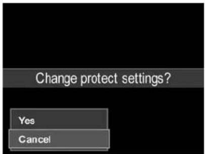Change protect settings? Yes Cancel