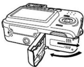 CASIO QV-R52 - Verwijderen van de batterijen uit de camera - 1