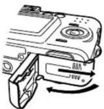 CASIO QV-R62 - Insteken van een geheugenkaart in de camera - 1
