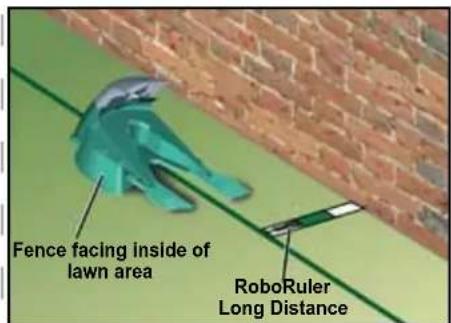 Fence facing inside of lawn area RoboRuler Long Distance