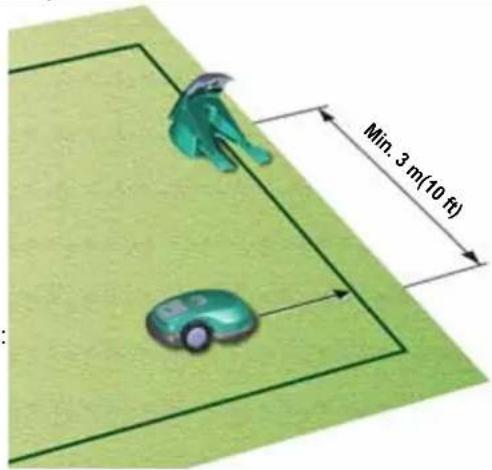 Min. 3 m(10 ft)