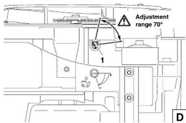Adjustment range 70° 1 D