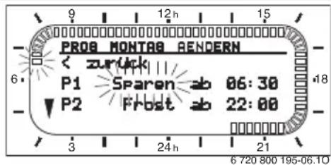 PROB MONTAG AENDERN < zurück P1 Sparen ab 06:30 P2 Frost ab 22:00 3 24h 21 6 720 800 195-06.10